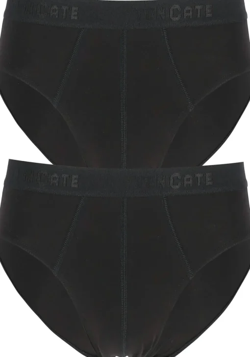 TEN CATE Basics men slip (2-pack), heren sportslips, zwart