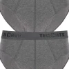 TEN CATE Basics men slip (2-pack), heren sportslips, antraciet grijs melange
