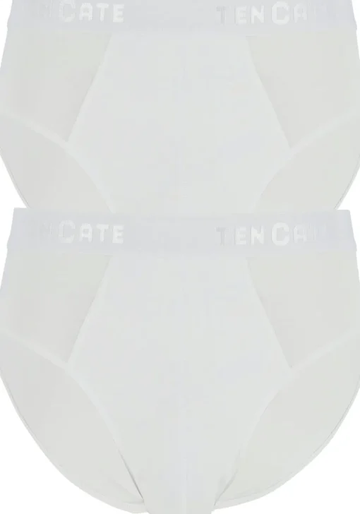 TEN CATE Basics men slip (2-pack), heren sportslips, wit