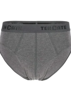 TEN CATE Basics men slip (2-pack), heren sportslips, antraciet grijs melange