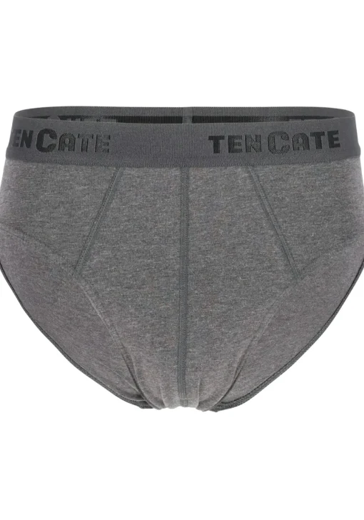 TEN CATE Basics men slip (2-pack), heren sportslips, antraciet grijs melange