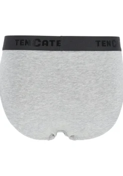 TEN CATE Basics men slip (2-pack), heren sportslips, grijs melange