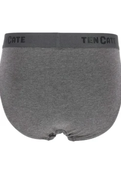 TEN CATE Basics men slip (2-pack), heren sportslips, antraciet grijs melange