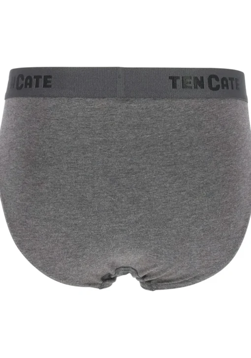TEN CATE Basics men slip (2-pack), heren sportslips, antraciet grijs melange