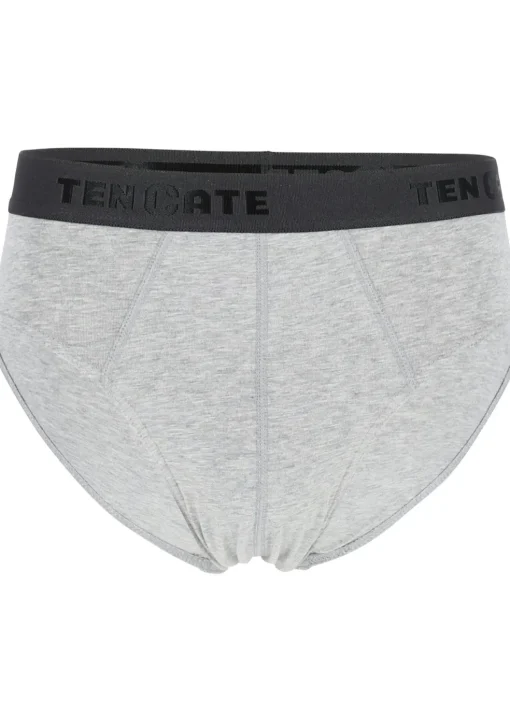 TEN CATE Basics men slip (2-pack), heren sportslips, grijs melange