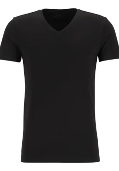 TEN CATE Basics men T-shirt (2-pack), heren T-shirts V-hals, zwart