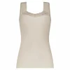 TEN CATE Secrets Lace women singlet met kant (1-pack), dames singlet, amandelkleurig