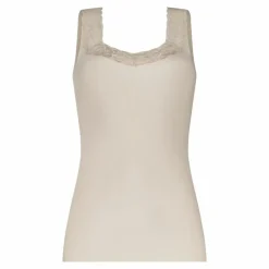 TEN CATE Secrets Lace women singlet met kant (1-pack), dames singlet, amandelkleurig