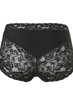 TEN CATE Secrets Lace women high waist brief (1-pack), dames slip hoge taille, zwart