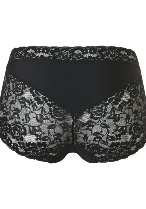 TEN CATE Secrets Lace women high waist brief (1-pack), dames slip hoge taille, zwart