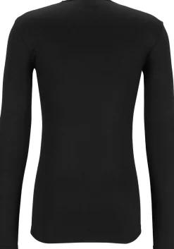 TEN CATE Thermo men V-neck long sleeve, heren thermo T-shirt lange mouw V-hals, zwart