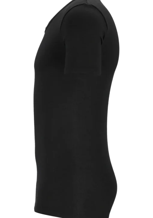 TEN CATE Thermo men V-neck, heren thermo T-shirt V-hals, zwart
