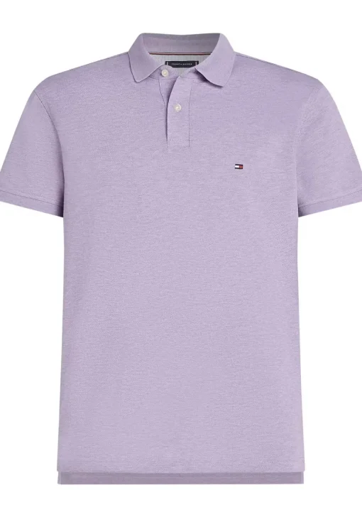 Tommy Hilfiger 1985 Regular Polo, heren poloshirt, lila melange