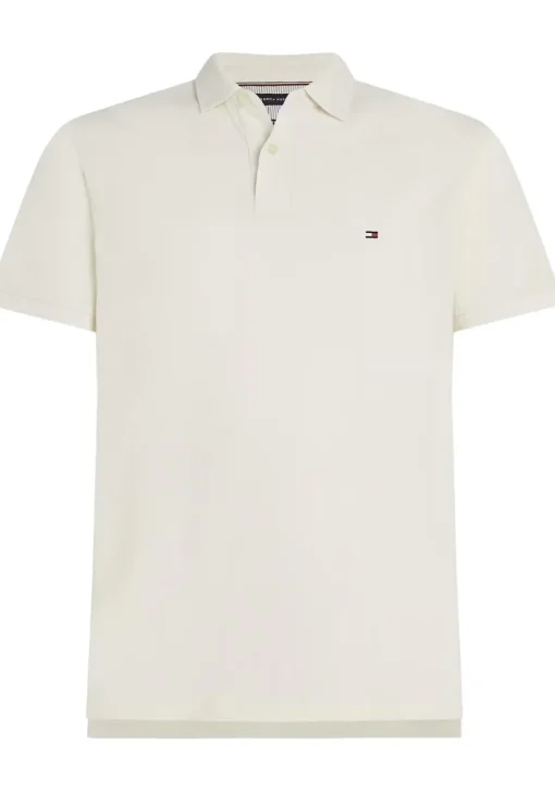 Tommy Hilfiger 1985 Regular Polo, heren poloshirt, offwhite