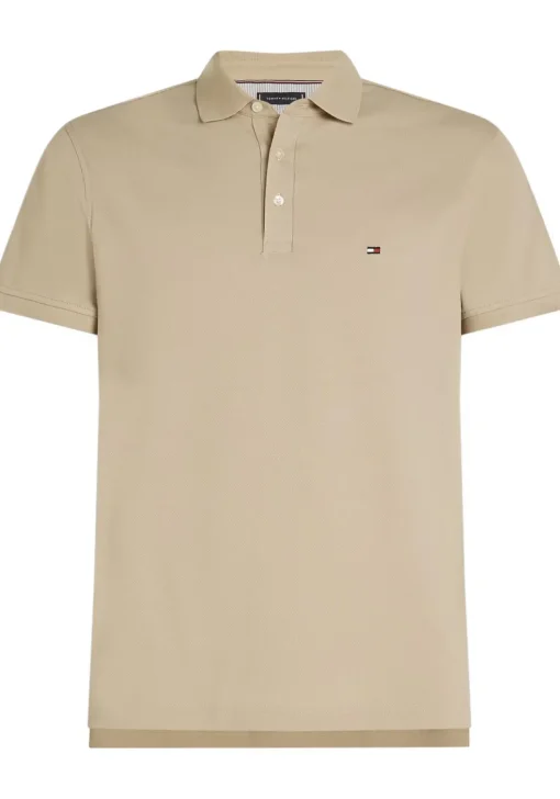 Tommy Hilfiger 1985 Slim Polo, heren poloshirt, beige