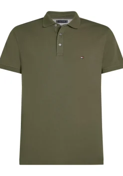 Tommy Hilfiger 1985 Slim Polo, heren poloshirt, olijfgroen