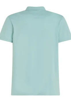 Tommy Hilfiger 1985 Slim Polo, heren poloshirt, licht aqua