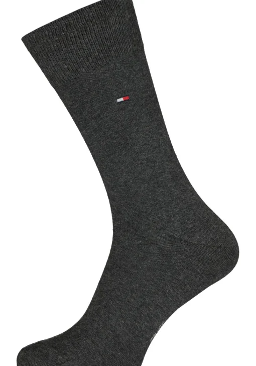 Tommy Hilfiger Classic Socks (2-pack), herensokken katoen, antraciet melange