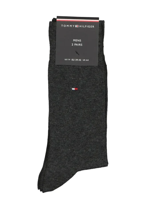 Tommy Hilfiger Classic Socks (2-pack), herensokken katoen, antraciet melange