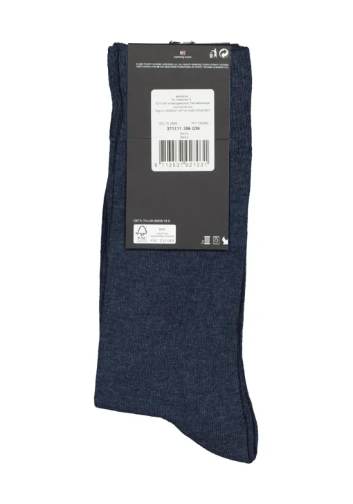 Tommy Hilfiger Classic Socks (2-pack), herensokken katoen, jeans blauw