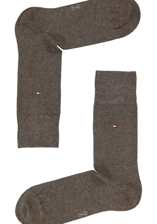 Tommy Hilfiger Classic Socks (2-pack), herensokken katoen, bruin