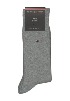 Tommy Hilfiger Classic Socks (2-pack), herensokken katoen, grijs melange