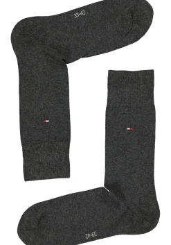 Tommy Hilfiger Classic Socks (2-pack), herensokken katoen, antraciet melange