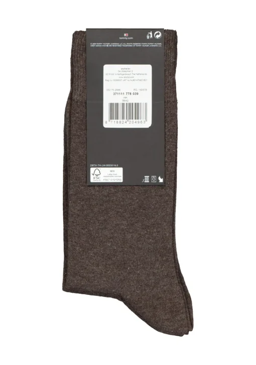 Tommy Hilfiger Classic Socks (2-pack), herensokken katoen, bruin
