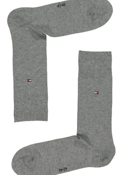 Tommy Hilfiger Classic Socks (2-pack), herensokken katoen, grijs melange
