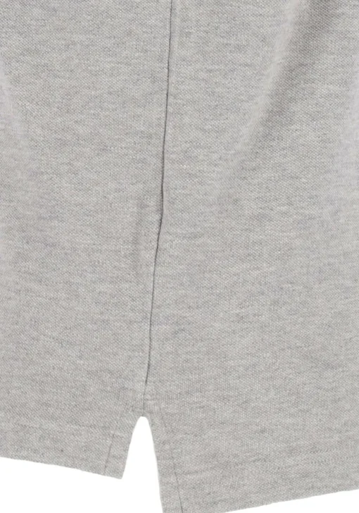 Tommy Hilfiger Core slim fit polo, heren polo met contrastbiezen, grijs melange