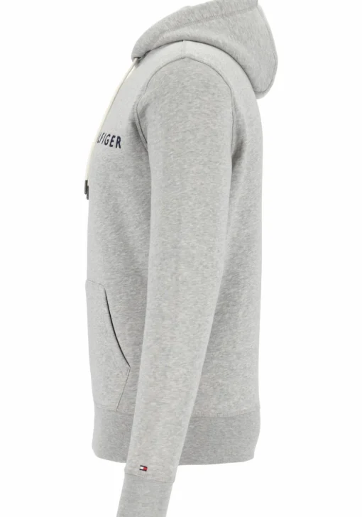 Tommy Hilfiger Core Tommy logo hoody, regular fit heren sweathoodie, grijs melange