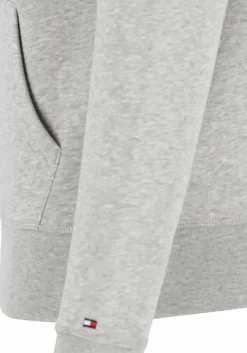 Tommy Hilfiger Core Tommy logo hoody, regular fit heren sweathoodie, grijs melange