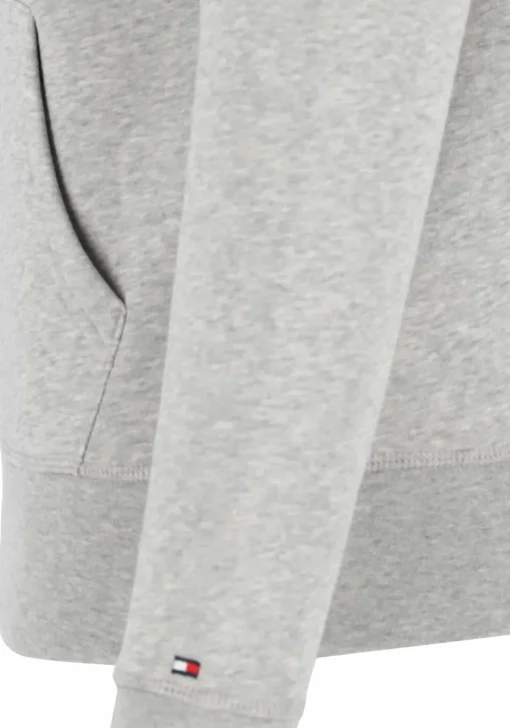 Tommy Hilfiger Core Tommy logo hoody, regular fit heren sweathoodie, grijs melange
