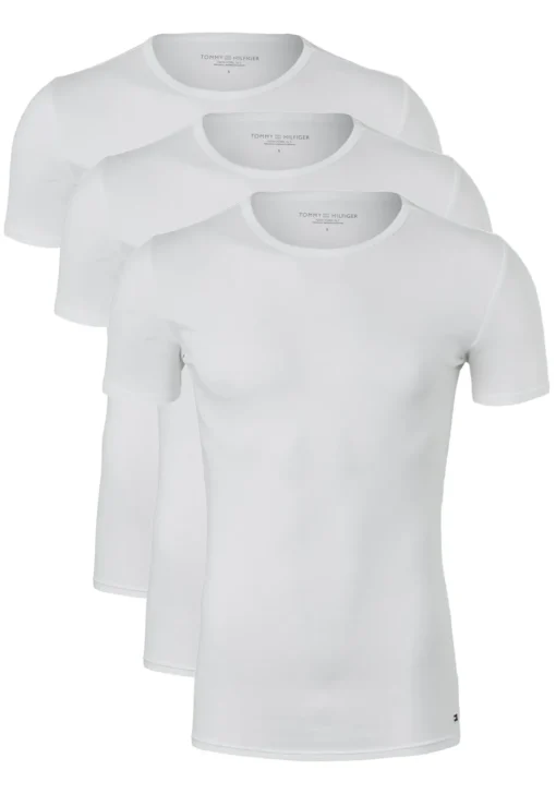 Tommy Hilfiger Cotton stretch T-shirts (3-pack), heren T-shirts O-hals, wit