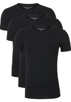 Tommy Hilfiger Cotton stretch T-shirts (3-pack), heren T-shirts O-hals, zwart