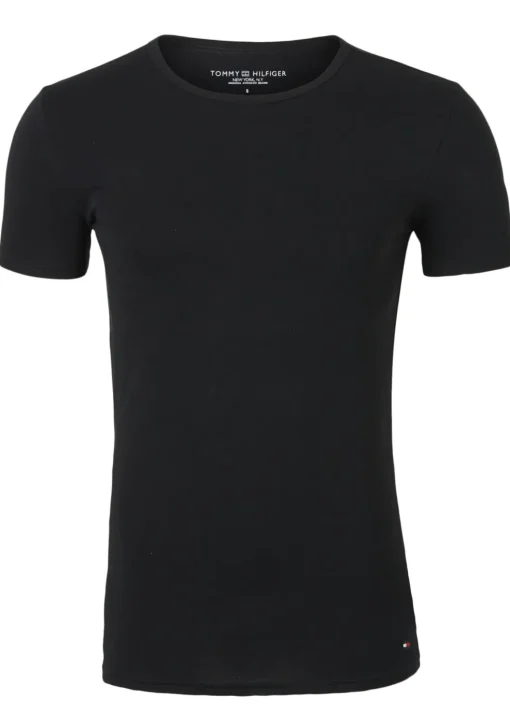 Tommy Hilfiger Cotton stretch T-shirts (3-pack), heren T-shirts O-hals, zwart