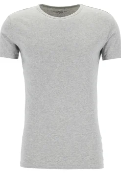 Tommy Hilfiger Cotton stretch T-shirts (3-pack), heren T-shirt V-hals, zwart, grijs en wit
