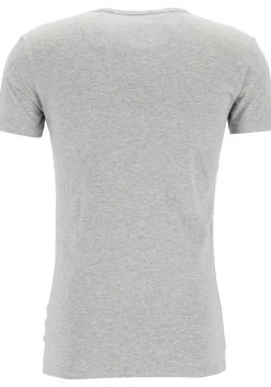 Tommy Hilfiger Cotton stretch T-shirts (3-pack), heren T-shirt V-hals, zwart, grijs en wit