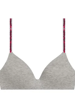 Tommy Hilfiger dames Nature Tech triangel BH, katoen met modal gevoerd, grijs melange