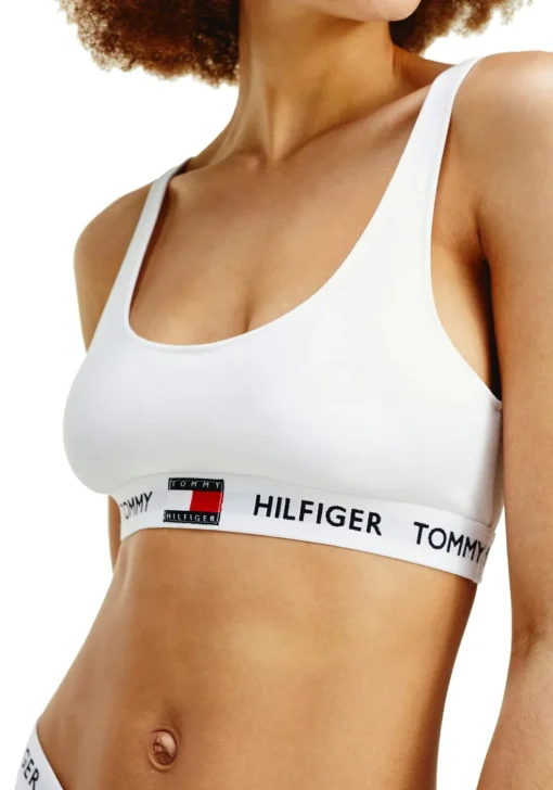 Tommy Hilfiger dames Tommy 85 bralette, katoen ongevoerd, wit
