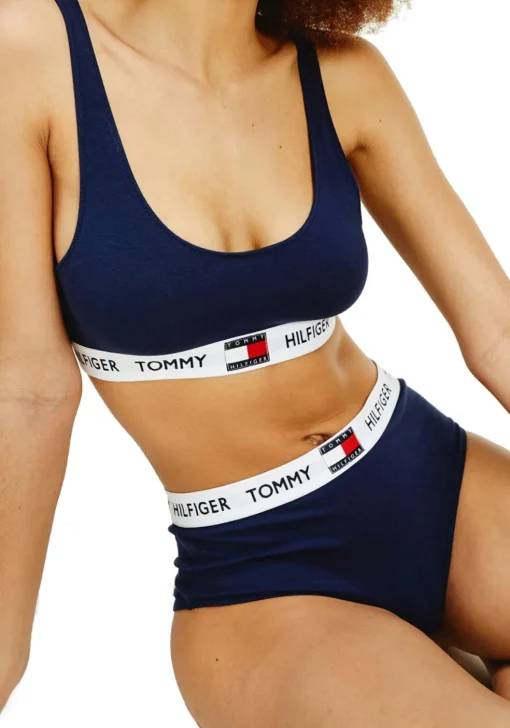 Tommy Hilfiger dames Tommy 85 bralette, katoen ongevoerd, donkerblauw