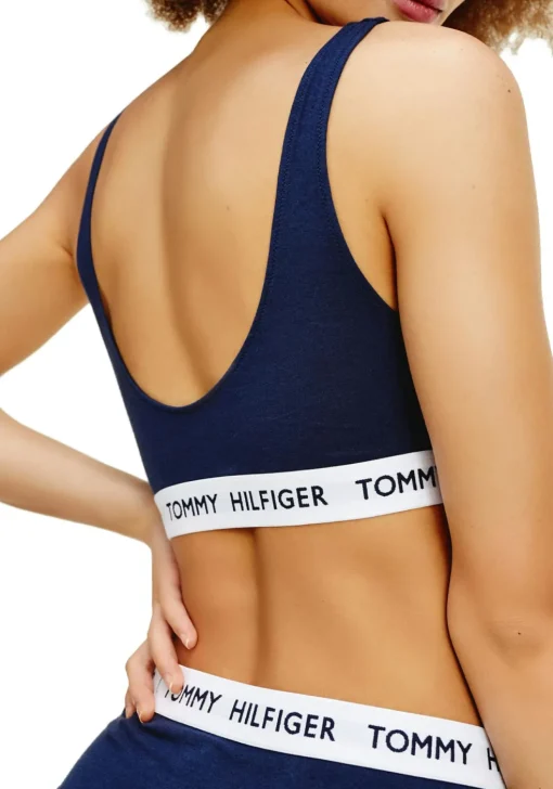 Tommy Hilfiger dames Tommy 85 bralette, katoen ongevoerd, donkerblauw