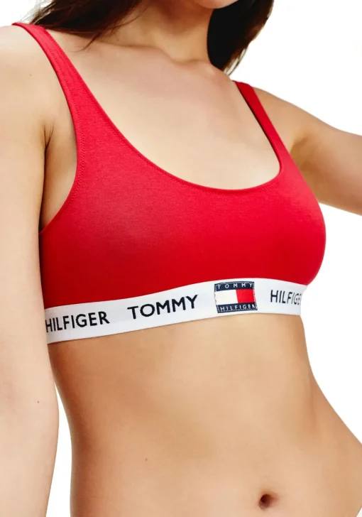Tommy Hilfiger dames Tommy 85 bralette, katoen ongevoerd, rood