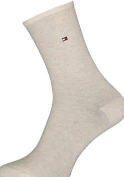 Tommy Hilfiger damessokken Casual (2-pack), uni katoen, licht beige melange