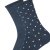 Tommy Hilfiger damessokken Dot (2-pack), uni en gestipt katoen, jeans blauw met wit