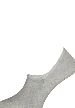 Tommy Hilfiger damessokken Footie (2-pack), onzichtbare sneakersokken katoen, grijs melange