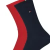 Tommy Hilfiger damessokken Casual (2-pack), uni katoen, Tommy rood en blauw