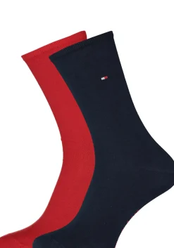 Tommy Hilfiger damessokken Casual (2-pack), uni katoen, Tommy rood en blauw