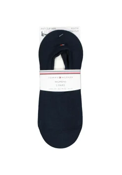 Tommy Hilfiger damessokken Footie (2-pack), onzichtbare sneakersokken katoen, donkerblauw