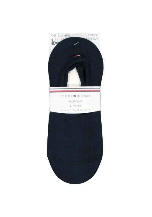 Tommy Hilfiger damessokken Footie (2-pack), onzichtbare sneakersokken katoen, donkerblauw